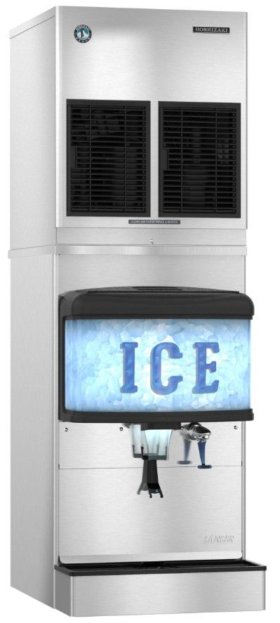 Hoshizaki 22" 200 lb. Stainless Steel Ice and Water Dispenser-3