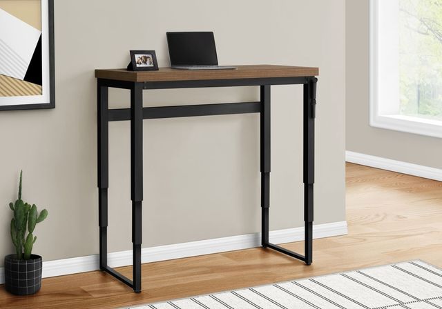 Bureau avec ajustement en hauteur de Monarch Specialties - Noir/Noyer-8