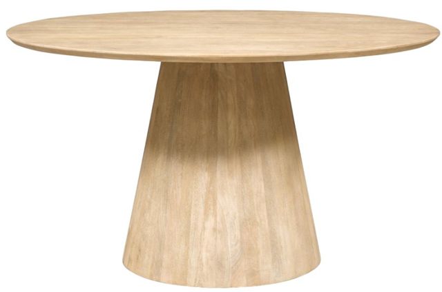 Home Trends & Design Casablanca Natural White Round Dining Table-2