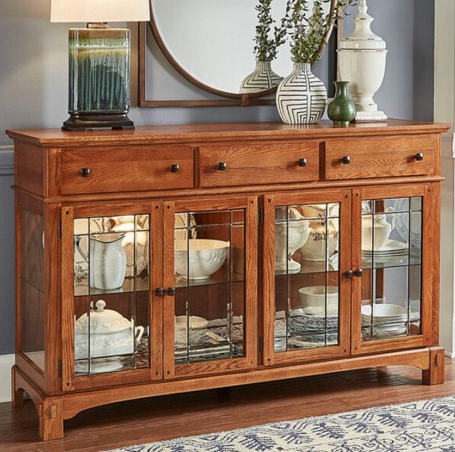 A-America® Laurelhurst Mission Oak Wide Buffet-2