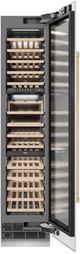ZLINE Autograph Edition 18" 9.0 Cu. Ft. Triple Zone 68 Bottle Right Hinge Column Wine Cooler in White Matte with Champagne Bronze Accents-1