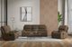 Emerald Home Adrian Walnut Brown Manual Glider Reclining Loveseat with Console-1