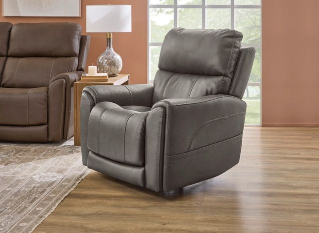 Flexsteel® Carter Smoke Power Lift Recliner with Power Headrest and Lumbar-1