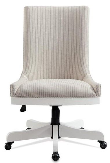 Riverside Furniture Osborne Gray/Winter White Upholstered Desk Chair-1
