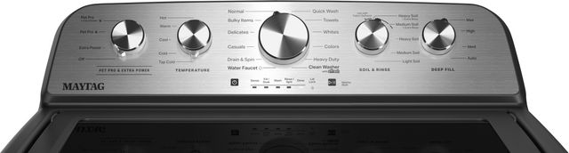Maytag® Volcano Black Top Load Washer & Electric Dryer Laundry Pair-3