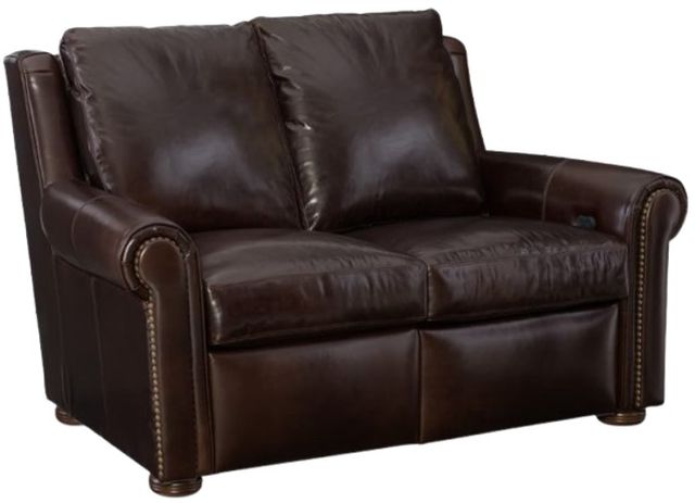 Bradington-Young Customizable Whitaker Power Leather Reclining Loveseat-0