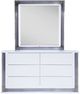 Global Furniture USA Ylime Smooth White Mirror-2