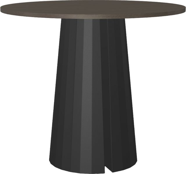 Amisco Customizable Gemma White Oak Veneer 48" Bar Height Round Table-0