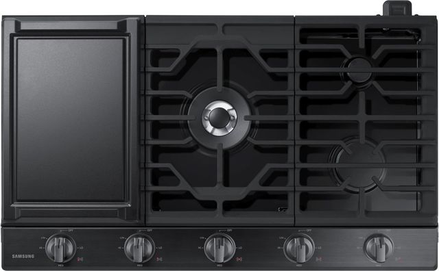 Samsung 36" Fingerprint Resistant Black Stainless Steel Gas Cooktop-2