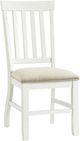 Elements International Stone White White Slat Back Side Dining Chair-0