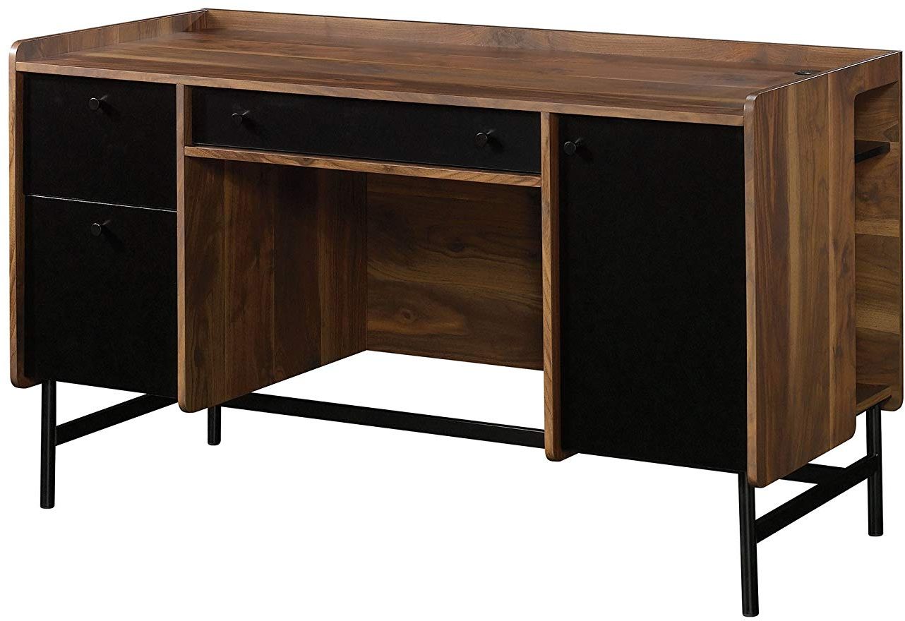 Sauder Harvey Park Grand Walnut Desk Economy Furniture