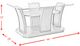 Elements International Dapper Glass Top Rectangular Coffee Table with Gray Base-4
