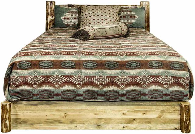 Montana Woodworks® Glacier Country Stained and Lacquered Twin Platform Bed with Storage-1