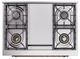 Ilve® Nostalgie II Noblesse 36'' Graphite Matte Pro Style Dual Fuel Range with Copper Trim-4