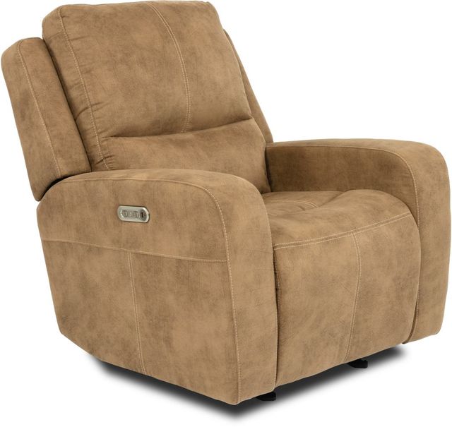 Flexsteel® Aiden Amber Power Gliding Recliner with Power Headrest-0