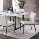 Furniture of America® Alessia 7-Piece White marble Dining Table Set with Black Base-2