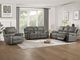 Gris Power Leather Recliner-1