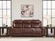Signature Design by Ashley® Next Move Mahogany Power Reclining Sofa with Adjustable Headrest-2