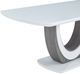 Mazin Furniture London White Lacquer Dining Table with U-Shaped Pedestal Base-3