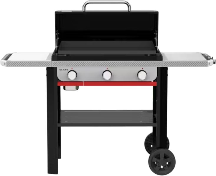 Weber Slate 28" Black Rust-Resistant Liquid Propane Outdoor Griddle - Thumbnail 3