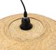 A & B Home Black/Natural Bamboo Chandelier-3