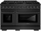 ZLINE 48" Black Stainless Steel Pro Style Gas Range with 8 Brass Burners-0