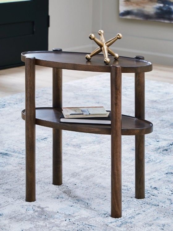 Signature Design by Ashley® Wiattbury Gray Brown Accent Table-1