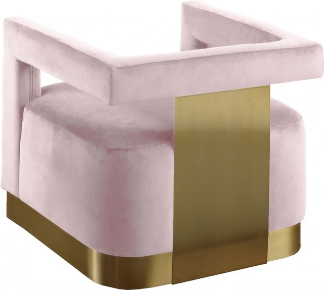 Meridian Furniture Armani Pink Velvet Chair-2