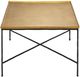 Currey & Company Boyles Antique Brass Cocktail Table with Black Iron Framework -2