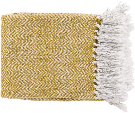 Surya Trina Saffron 50"x60" Throw Blanket-0