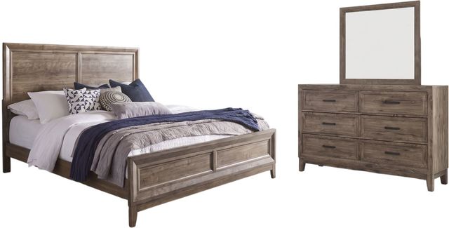 Liberty Furniture Ridgecrest 3-Piece Cobblestone Queen Panel Bedroom Set-0