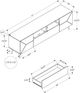 Monarch Specialties Inc. Walnut 72" TV Stand with Storage-2