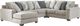 Benchcraft® Ardsley 4-Piece Pewter Left Arm Facing Sectional and Chaise-0