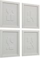 Renwil® Ispra 4-Piece Matte White Wall Art Set-2