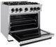 ZLINE Classic Autograph Edition 48" Stainless Steel Pro Style Gas Range with White Matte Door and Polished Gold Accents-3