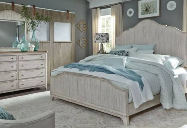 Liberty Furniture Farmhouse Reimagined 3-Piece White Panel Bed Set-0
