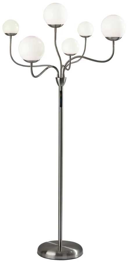 Adesso® Phoebe Brushed Steel LED Floor Lamp-0