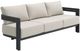 Elements International Costa Black/Soluction Beige Outdoor Fabric/Metal Sofa-0