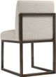 TOV Furniture Haute Beige Linen Chair in Brass-2