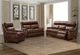 BarcaLounger® Warrendale Worthington Cognac Leather Power Reclining Sofa-3