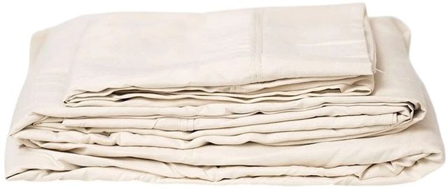 BedTech Thread™ 4-Piece Cream Queen Microplush Poly Bamboo Blend Sheet Set-0