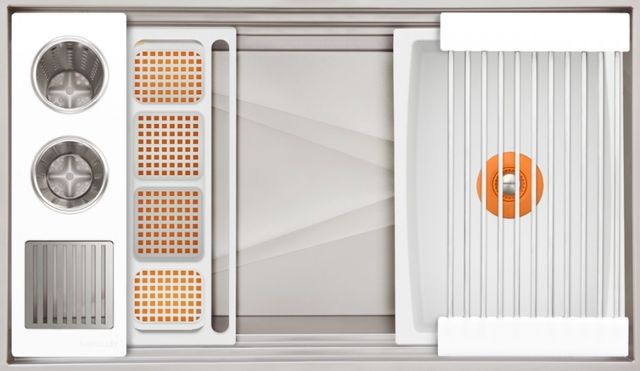 The Galley® Designer White Resin Ideal ThinTop™ WashStation™ 3S-0