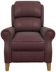 Best® Home Furnishings Customizable Joanna Leather Power Tilt Headrest High Leg Recliner with Honey Birch Legs-1