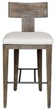 Uttermost® Cellini Weathered Gray Wooden Outdoor Bar Stool-2