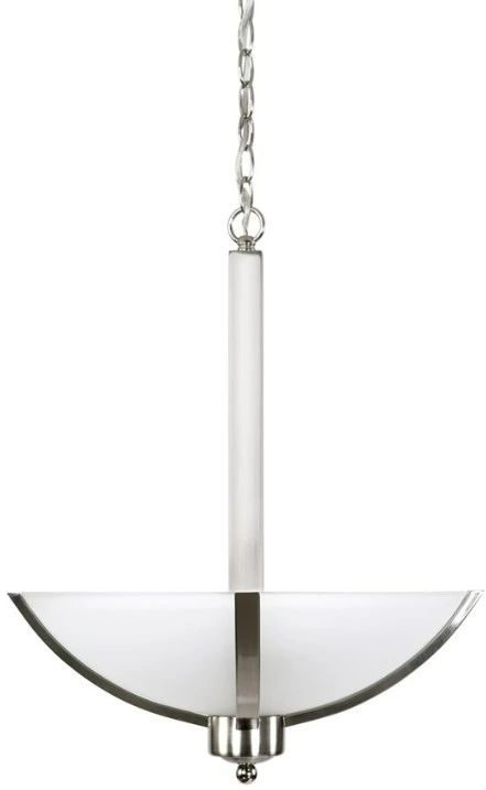 YHD Alta Peak Acid Washed/Satin Steel 3-Light Bowl Chandelier-0