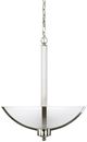 YHD Alta Peak Acid Washed/Satin Steel 3-Light Bowl Chandelier-0