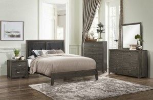 Mazin Furniture Edina Dark Gray Full Bed-3