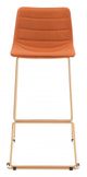 Zuo® Adele Orange and Gold Bar Chair-1