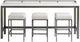 Universal Explore Home™ Essence 4-Piece Coconut Metal/Meringue Console Table with Stools Set-0