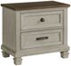 Elements International Farmington Medium Brown/Washed Stone Nightstand-0